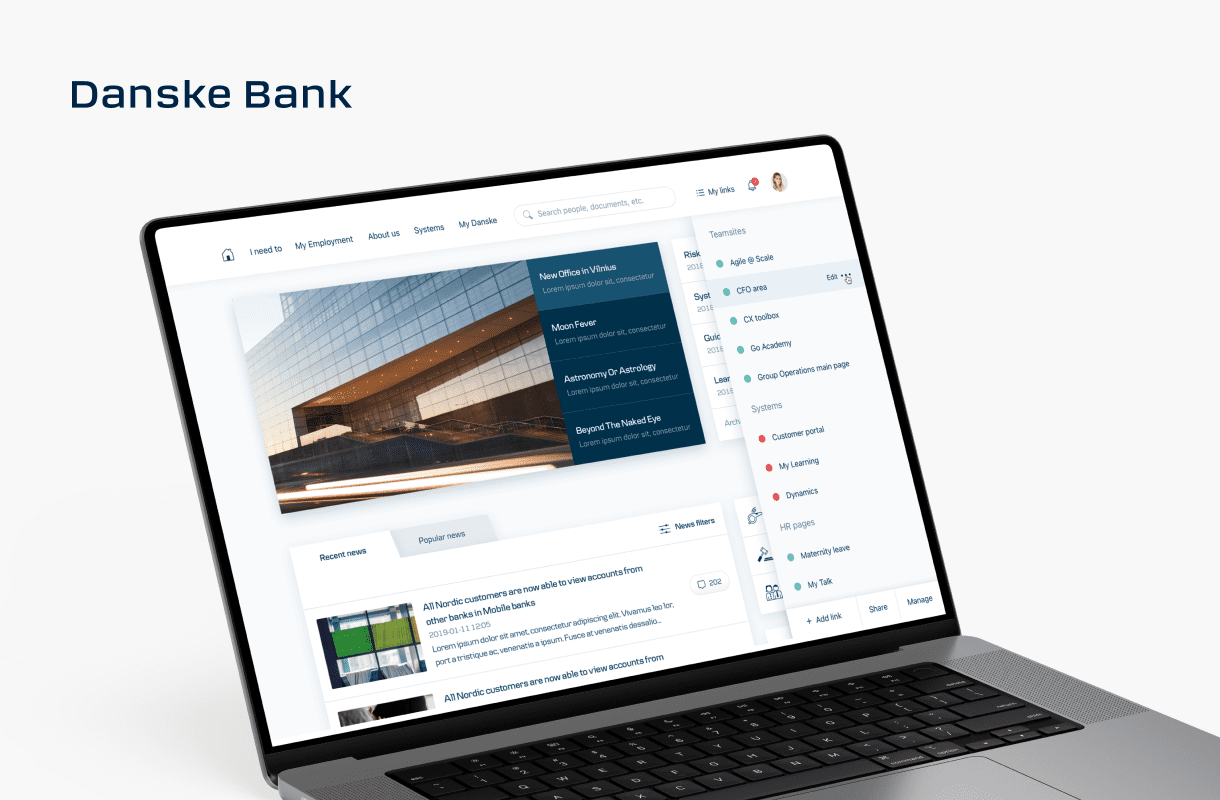 Civitta | Danske Bank: global intranet redesign